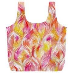 Pretty Painted Pattern Pastel Full Print Recycle Bags (l)  by Nexatart