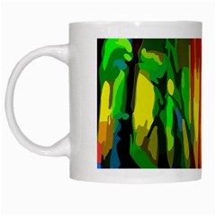 Abstract Vibrant Colour Botany White Mugs by Nexatart