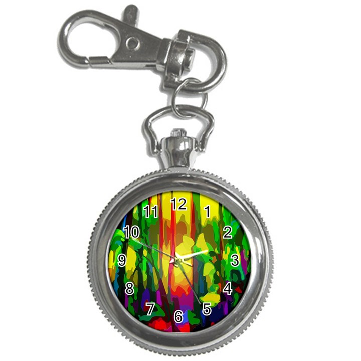 Abstract Vibrant Colour Botany Key Chain Watches