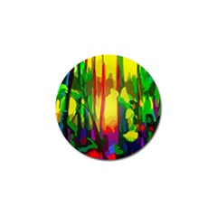 Abstract Vibrant Colour Botany Golf Ball Marker (4 Pack) by Nexatart