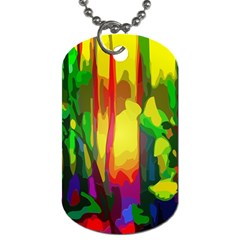 Abstract Vibrant Colour Botany Dog Tag (two Sides) by Nexatart