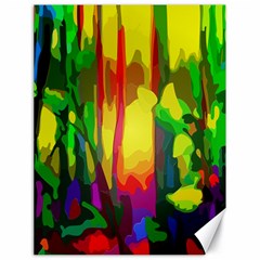 Abstract Vibrant Colour Botany Canvas 18  X 24   by Nexatart