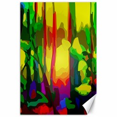 Abstract Vibrant Colour Botany Canvas 20  X 30   by Nexatart