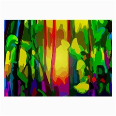 Abstract Vibrant Colour Botany Large Glasses Cloth by Nexatart