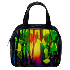 Abstract Vibrant Colour Botany Classic Handbags (one Side) by Nexatart