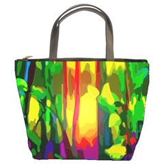 Abstract Vibrant Colour Botany Bucket Bags by Nexatart