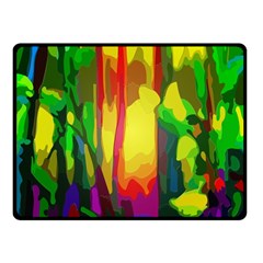 Abstract Vibrant Colour Botany Fleece Blanket (small)