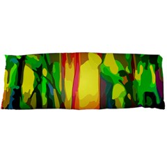 Abstract Vibrant Colour Botany Body Pillow Case Dakimakura (two Sides) by Nexatart