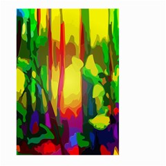 Abstract Vibrant Colour Botany Large Garden Flag (two Sides)