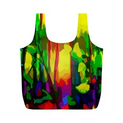 Abstract Vibrant Colour Botany Full Print Recycle Bags (m)  by Nexatart