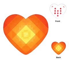 Pattern Retired Background Orange Playing Cards (heart)  by Nexatart