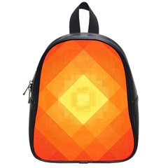 Pattern Retired Background Orange School Bags (small)  by Nexatart