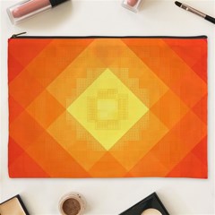 Pattern Retired Background Orange Cosmetic Bag (xxxl)  by Nexatart