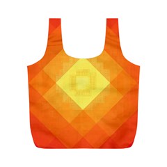 Pattern Retired Background Orange Full Print Recycle Bags (m)  by Nexatart