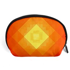 Pattern Retired Background Orange Accessory Pouches (large)  by Nexatart