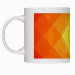 Pattern Retired Background Orange White Mugs by Nexatart