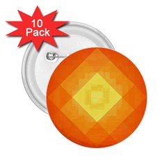 Pattern Retired Background Orange 2 25  Buttons (10 Pack)  by Nexatart