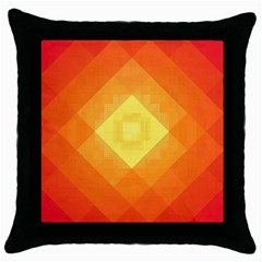 Pattern Retired Background Orange Throw Pillow Case (black) by Nexatart