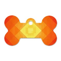 Pattern Retired Background Orange Dog Tag Bone (one Side) by Nexatart