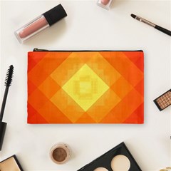 Pattern Retired Background Orange Cosmetic Bag (medium)  by Nexatart