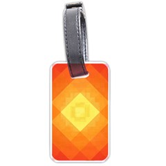 Pattern Retired Background Orange Luggage Tags (one Side)  by Nexatart