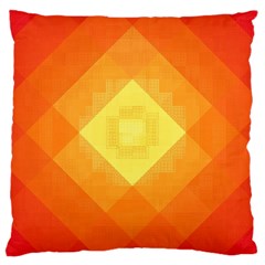 Pattern Retired Background Orange Large Cushion Case (two Sides) by Nexatart