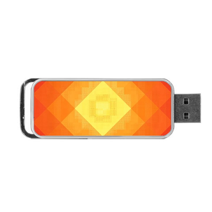 Pattern Retired Background Orange Portable USB Flash (Two Sides)