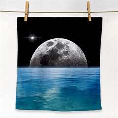 Moon Ocean Face Towel by LoolyElzayat