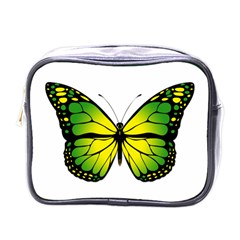 Green Butterfly Mini Toiletries Bags by linceazul