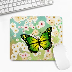 Green Butterfly Large Mousepads by linceazul