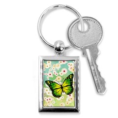 Green Butterfly Key Chains (rectangle)  by linceazul