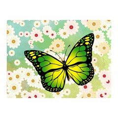 Green Butterfly Double Sided Flano Blanket (mini)  by linceazul