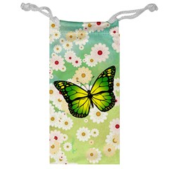 Green Butterfly Jewelry Bag by linceazul