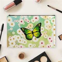 Green Butterfly Cosmetic Bag (large)  by linceazul