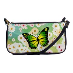 Green Butterfly Shoulder Clutch Bags by linceazul