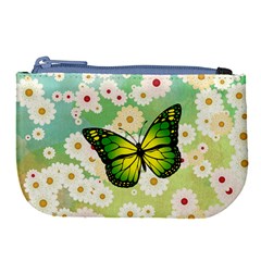 Green Butterfly Large Coin Purse by linceazul