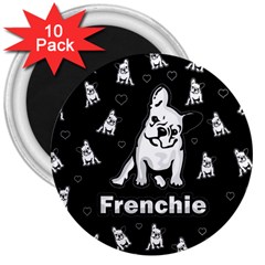 Frenchie 3  Magnets (10 Pack)  by Valentinaart