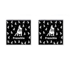 Frenchie Cufflinks (square) by Valentinaart