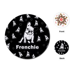 Frenchie Playing Cards (round)  by Valentinaart