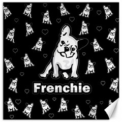 Frenchie Canvas 12  X 12   by Valentinaart