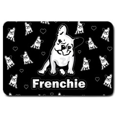 Frenchie Large Doormat  by Valentinaart