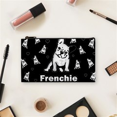 Frenchie Cosmetic Bag (small)  by Valentinaart