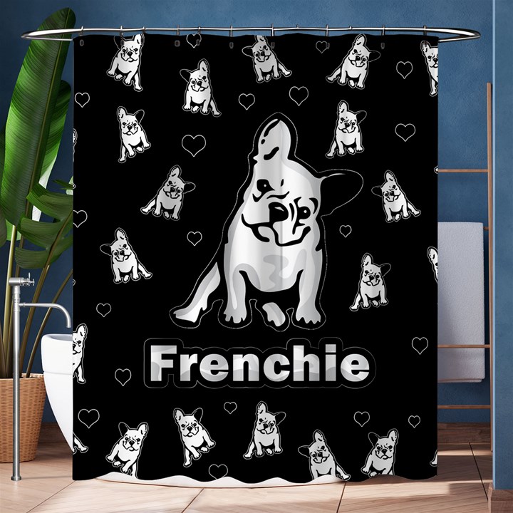 Frenchie Shower Curtain 60  x 72  (Medium) 