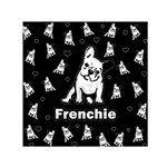 Frenchie Small Satin Scarf (Square) Front