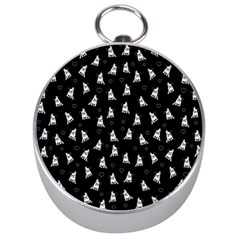 French Bulldog Silver Compasses