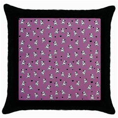 French Bulldog Throw Pillow Case (black) by Valentinaart