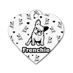 French Bulldog Dog Tag Heart (one Side) by Valentinaart