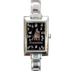 French Bulldog Rectangle Italian Charm Watch by Valentinaart