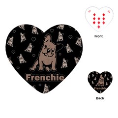 French Bulldog Playing Cards (heart)  by Valentinaart