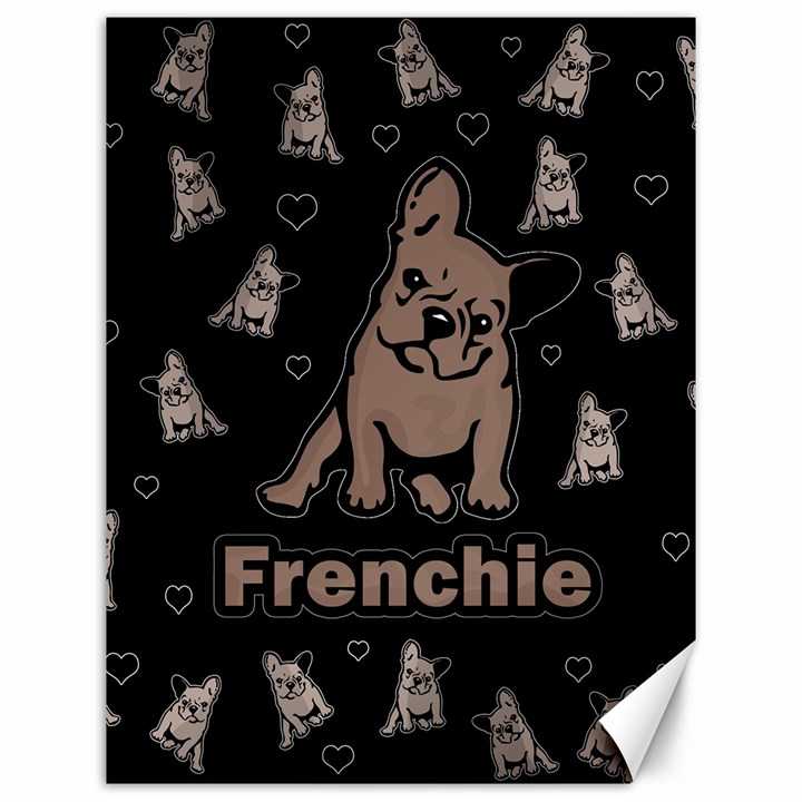 French bulldog Canvas 12  x 16  